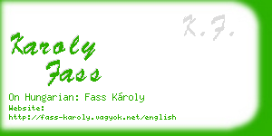 karoly fass business card
